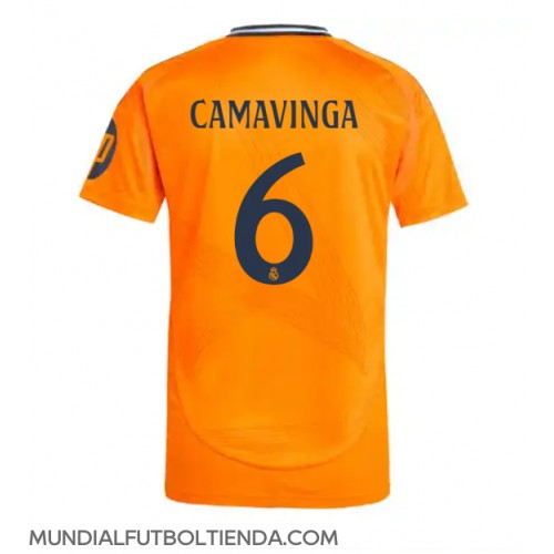 Camiseta Real Madrid Eduardo Camavinga #6 Segunda Equipación Replica 2024-25 mangas cortas